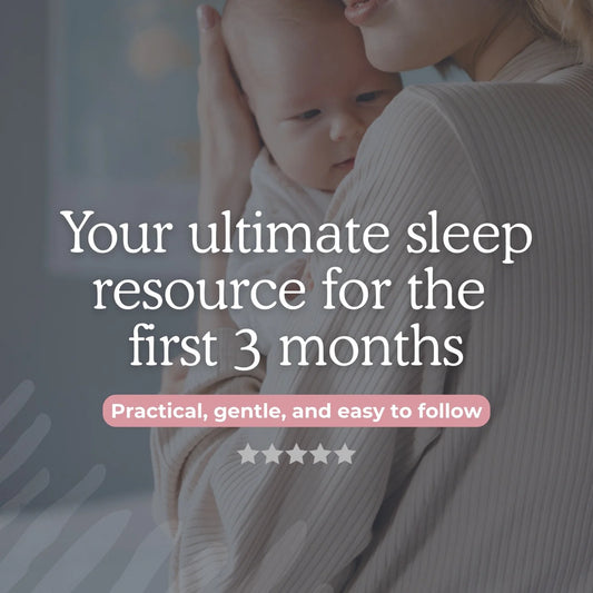 Your ultimate newborn sleep guide for under 3 months. Practical gentle and easy to follow. Mum holding her newborn baby