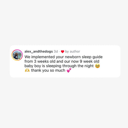 Client testimonial Alex shares she implementer the Newborn Sleep Guide by Baby Sleep Code at 3 weeks and now her 9 month old sleeps through the night