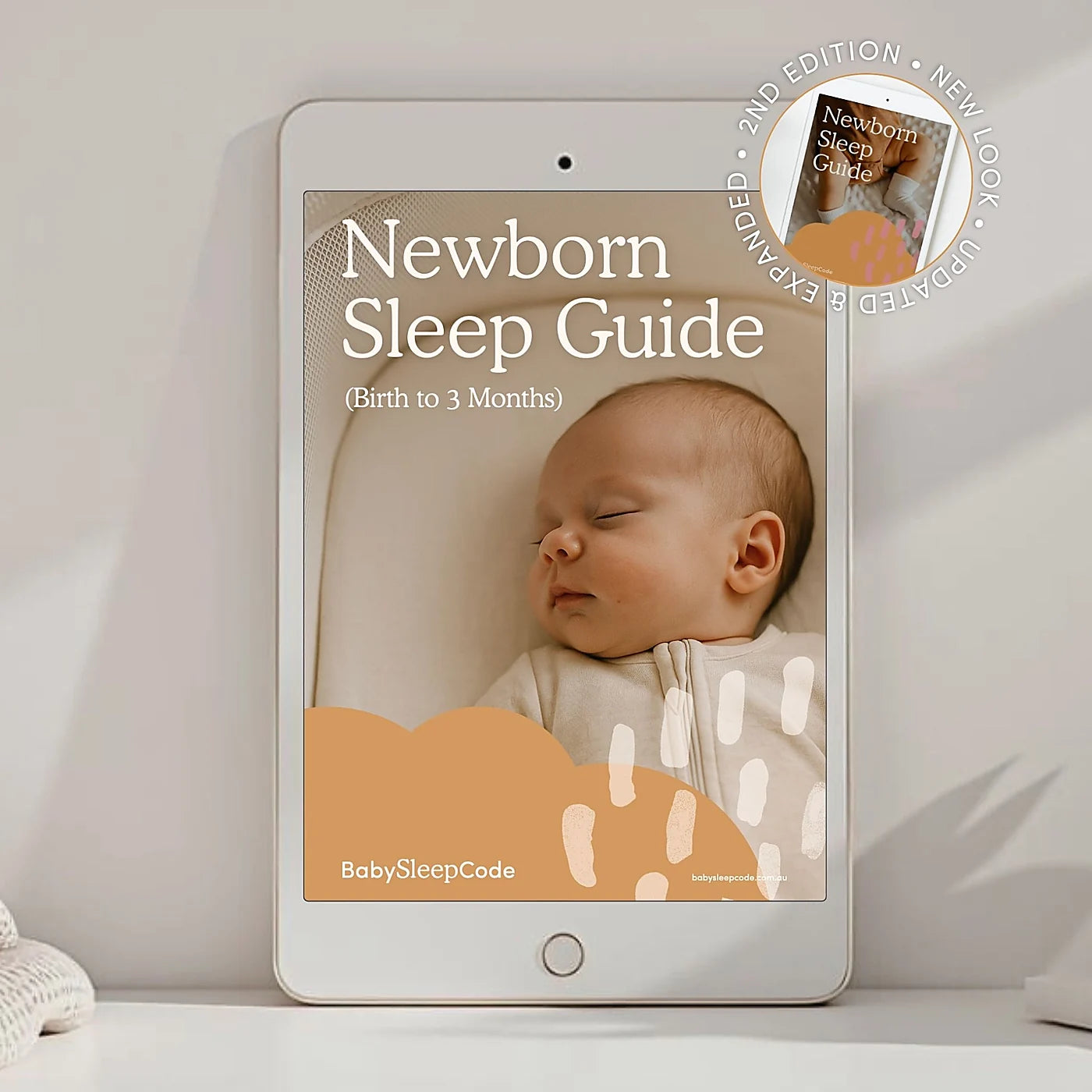 Newborn Sleep Guide Ebook cover. Birth to 3 months by Baby Sleep Code