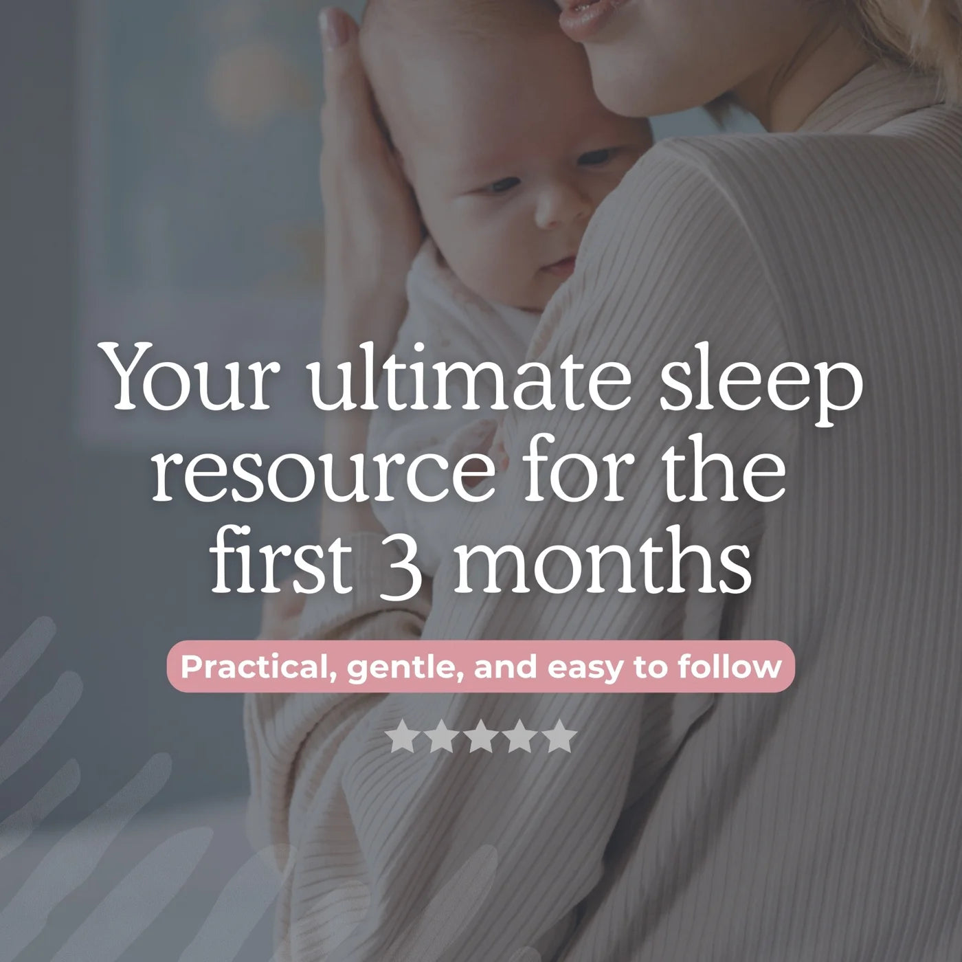 Your ultimate newborn sleep guide for under 3 months. Practical gentle and easy to follow. Mum holding her newborn baby