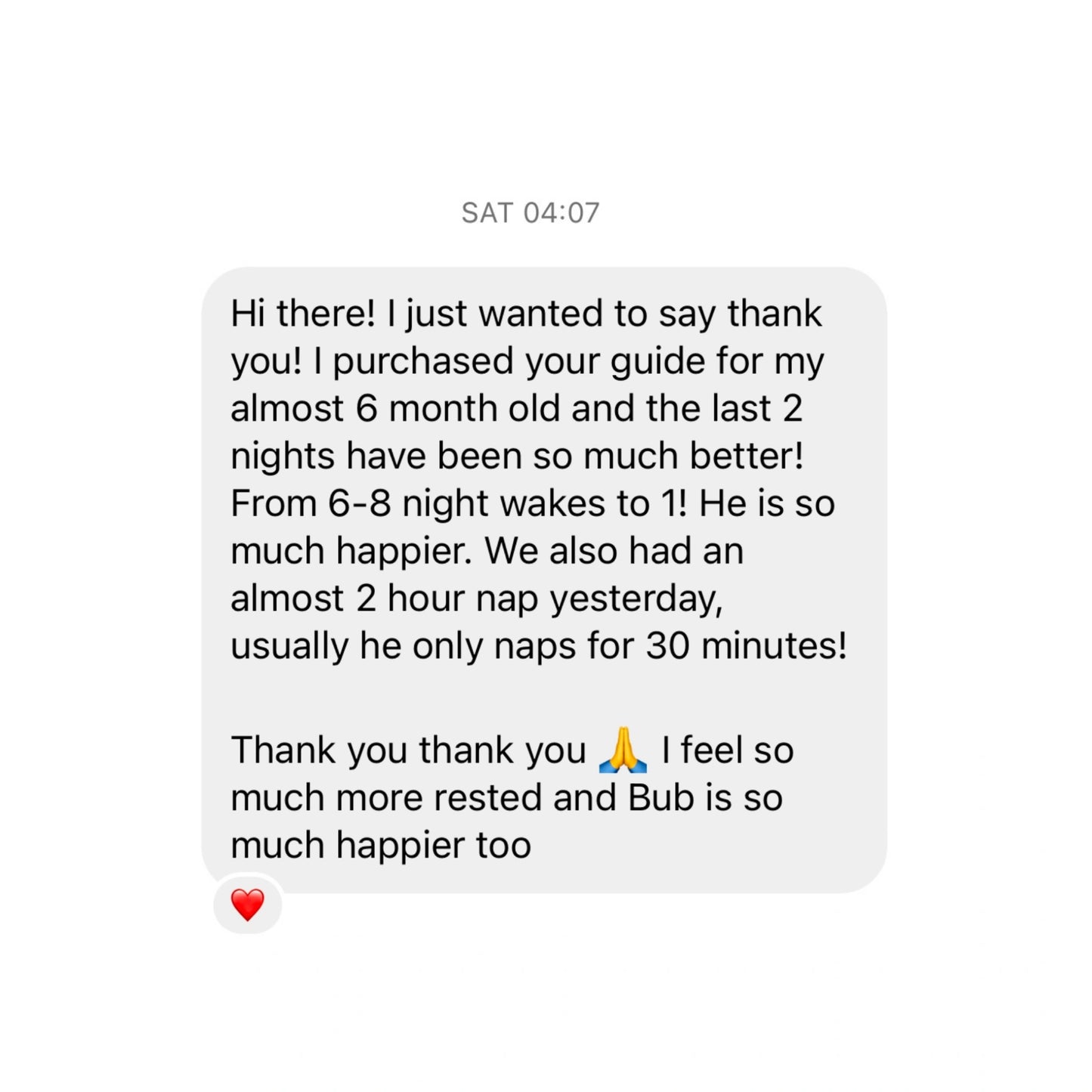 Baby Sleep Code Baby Guide happy client review